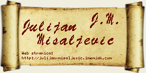 Julijan Misaljević vizit kartica